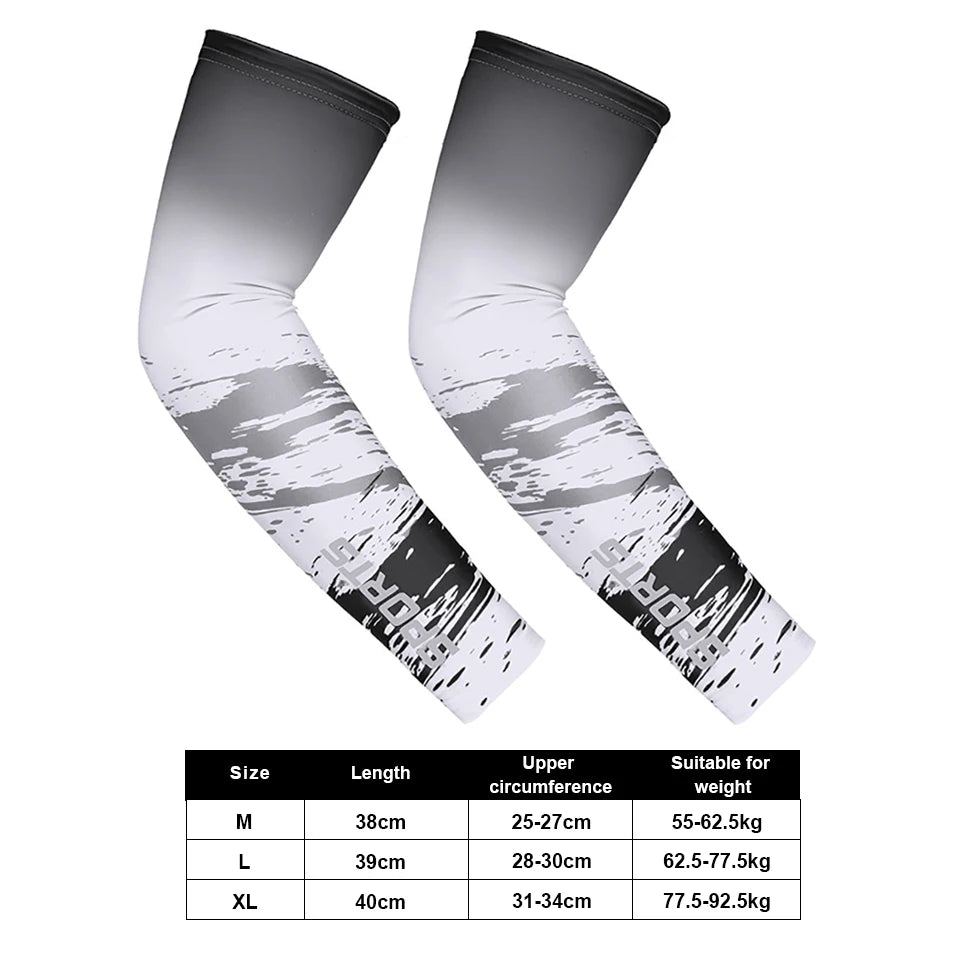 2 Pcs Bike Cycling Arm Sleeves Sport Sun UV Protective Sleeves Cuff Basketball Arm Warmer Manguitos Ciclismo Brazo Hombre
