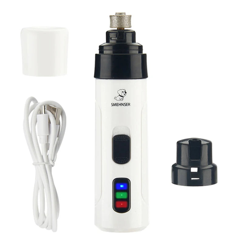 Electric Rechargeable Dog Nail Grinders Dog Cat Paws Nail Grooming Trimmer Tools USB Charging Pet Nail Clippers