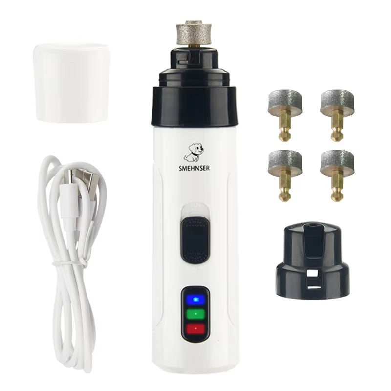 Electric Rechargeable Dog Nail Grinders Dog Cat Paws Nail Grooming Trimmer Tools USB Charging Pet Nail Clippers