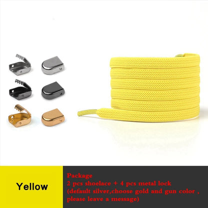 1Pair No Tie Shoe Laces Elastic Shoelaces Outdoor Leisure Sneakers Quick Safety Flat Shoelace Kids and Adult Unisex Lazy Laces