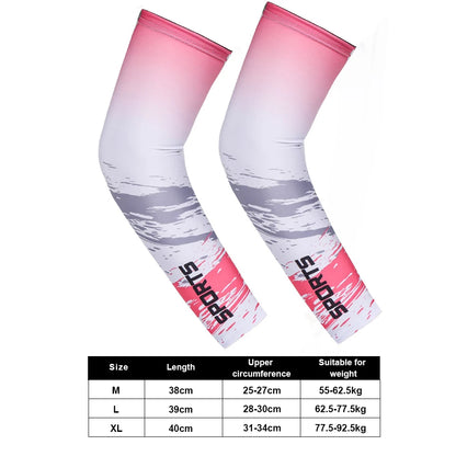 2 Pcs Bike Cycling Arm Sleeves Sport Sun UV Protective Sleeves Cuff Basketball Arm Warmer Manguitos Ciclismo Brazo Hombre